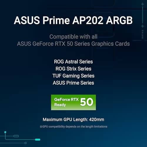 Asus Prime AP202 Micro ATX Mid Tower Black with Tempered Glass Side Panel and USB 3.2 Gen 2x2 Type-C, USB 3.2 Gen 1 Type-A image