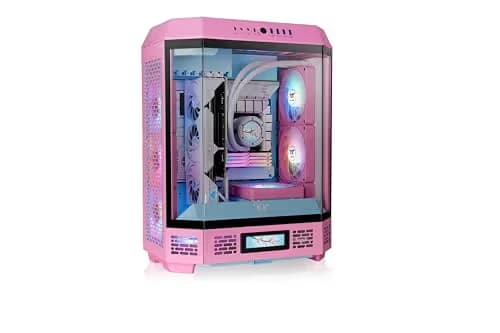 Thermaltake The Tower 600 ATX Mid Tower Pink with Tempered Glass Side Panel and USB 3.2 Gen 2 Type-C, USB 3.2 Gen 1 Type-A image