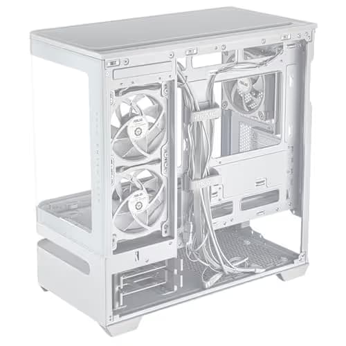 Asus Prime AP202 Micro ATX Mid Tower White with Tempered Glass Side Panel and USB 3.2 Gen 2x2 Type-C / USB 3.2 Gen 1 Type-A image