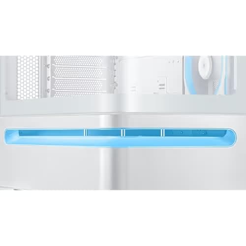 Asus Prime AP202 Micro ATX Mid Tower White with Tempered Glass Side Panel and USB 3.2 Gen 2x2 Type-C / USB 3.2 Gen 1 Type-A image