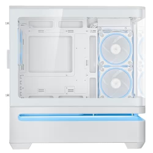 Asus Prime AP202 Micro ATX Mid Tower White with Tempered Glass Side Panel and USB 3.2 Gen 2x2 Type-C / USB 3.2 Gen 1 Type-A image