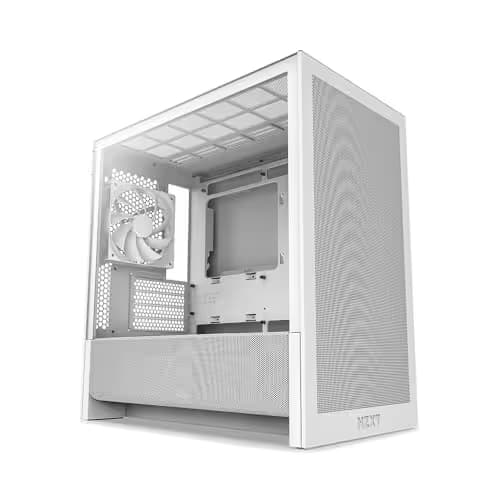NZXT H3 Flow Micro ATX Mid Tower White Tempered Glass Side Panel and USB 3.2 Gen 2x2 Type-C USB 3.2 Gen 1 Type-A image
