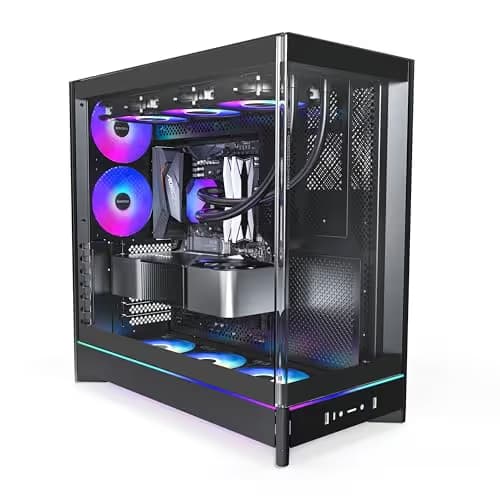 Montech HS02 Pro ATX Mid Tower Black with Tempered Glass Side Panel and USB 3.2 Gen 2 Type-C, USB 3.2 Gen 1 Type-A image