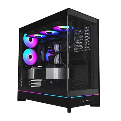 Montech HS02 ATX Mid Tower Black Tempered Glass Side Panel, USB 3.2 Gen 2 Type-C, USB 3.2 Gen 1 Type-A main image