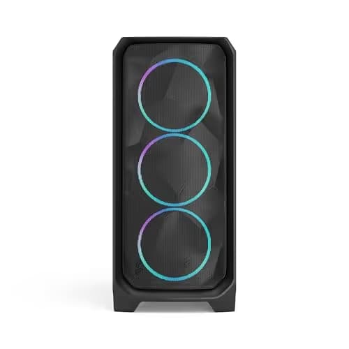 Fractal Design Meshify 3 ATX Mid Tower Black with Tinted Tempered Glass Side Panel and USB 3.2 Gen 2x2 Type-C, USB 3.2 Gen 1 Type-A Front Panel image