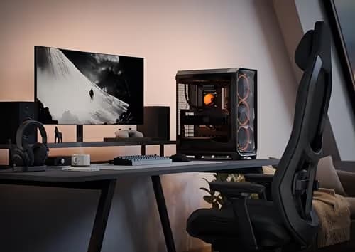 Fractal Design Meshify 3 ATX Mid Tower Black with Tinted Tempered Glass Side Panel and USB 3.2 Gen 2x2 Type-C, USB 3.2 Gen 1 Type-A Front Panel image