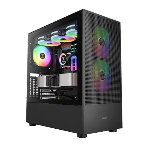 GAMDIAS Talos M3 Mesh ATX Mid Tower Black Tempered Glass Side Panel USB 3.2 Gen 2 Type-C USB 3.2 Gen 1 Type-A image