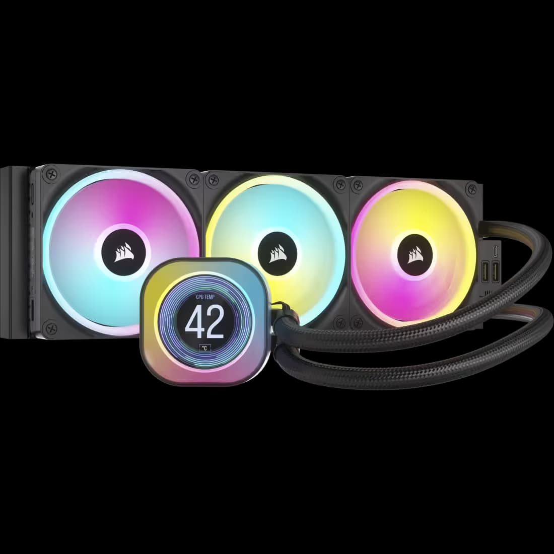 Corsair iCUE LINK H150i LCD Water 360mm 63.1 CFM Black main image