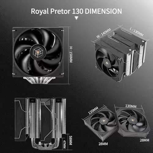 Thermalright Royal Pretor 130 Air 158mm Black / Silver image