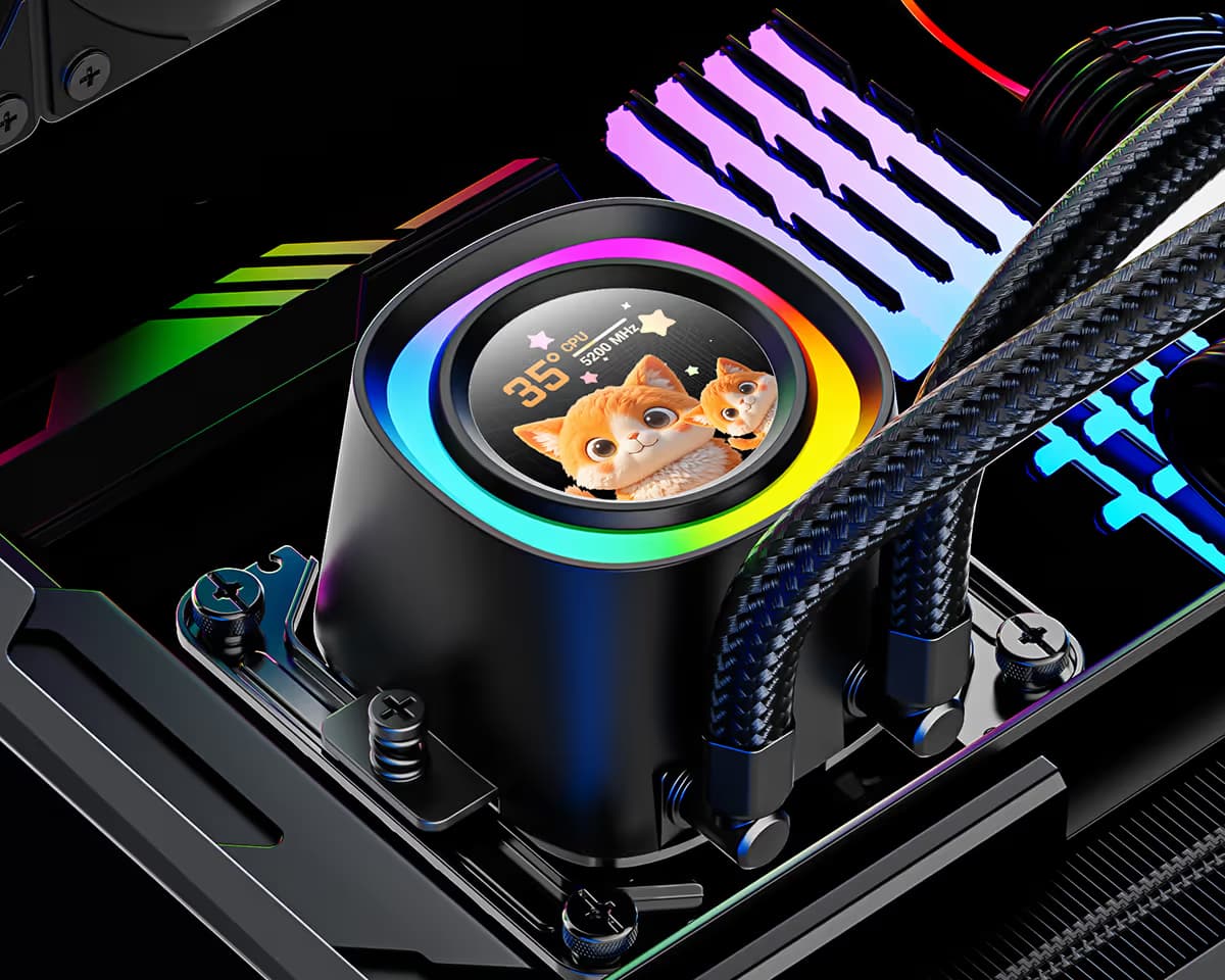 ID-COOLING FX360 LCD Water Black image