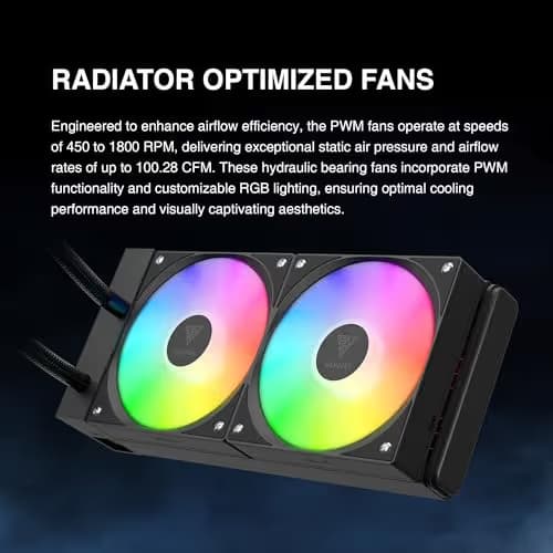 GAMDIAS CHIONE E4 Water 240mm 73.36 CFM Black image
