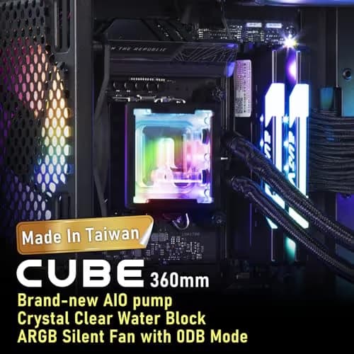 BitFenix Cube Water 360mm ARGB 60 CFM Black image