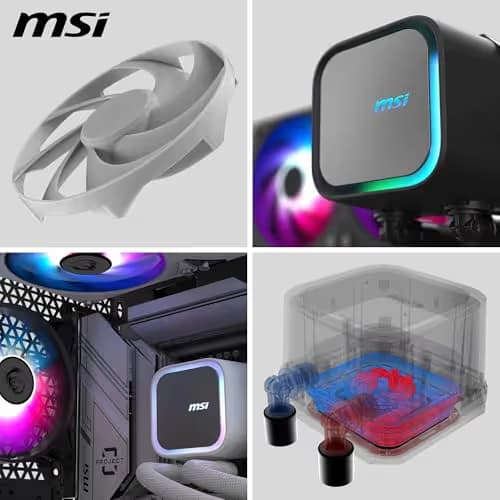 MSI MAG CORELIQUID A13 Water 240mm 62.6 CFM White image