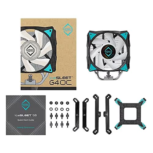 Iceberg Thermal IceSLEET G4 OC 58.5 CFM Air 156mm Black / Teal image