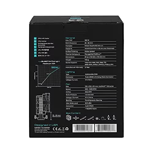 Iceberg Thermal IceSLEET G4 Midnight Limited Edition Air 156mm 58.5 CFM Black image