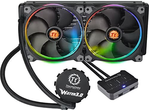 Thermaltake Water 3.0 Riing RGB Water 280mm 81.2 CFM RGB Black / Red image