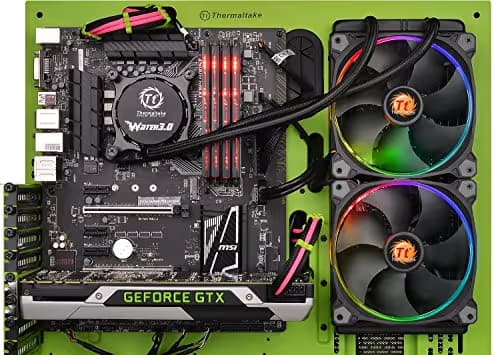Thermaltake Water 3.0 Riing RGB Water 280mm 81.2 CFM RGB Black / Red image