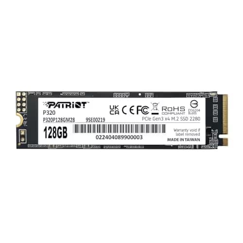 Patriot P320 128GB M.2-2280 SSD PCIe 3.0 x4 NVMe image