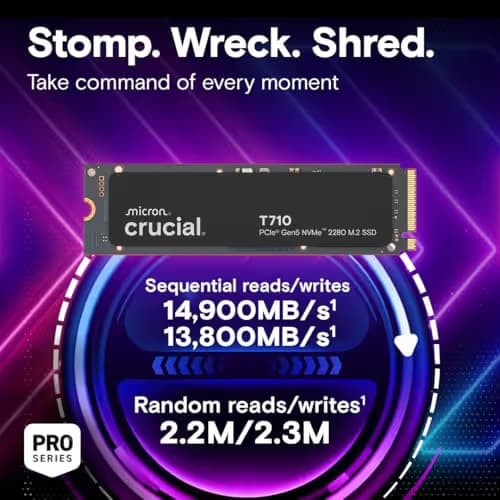 Crucial T710 4TB SSD M.2-2280 PCIe 5.0 x4 NVMe image