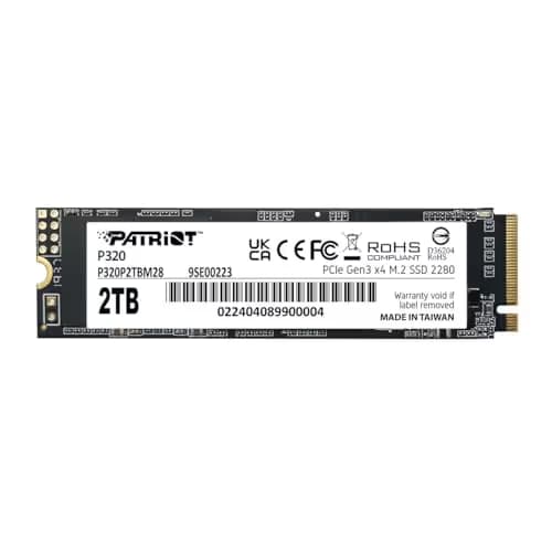 Patriot P320 2TB M.2-2280 SSD PCIe 3.0 x4 NVMe image