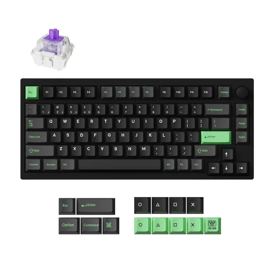 Lemokey P1 HE Black Non-Shine-Through US ANSI Gateron Double-Rail Magnetic Nebula Gaming Keyboard main image