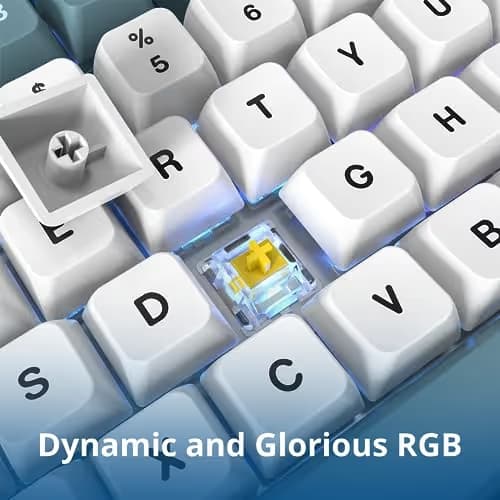 Montech MKey RGB Gateron G Pro 2.0 Yellow Wired Gaming Keyboard image