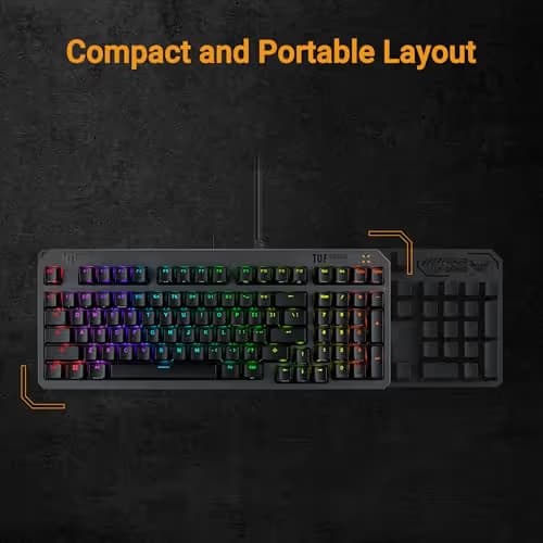 Asus TUF Gaming K3 Gen II RGB Wired ROG RX Red Optical Gaming Keyboard image