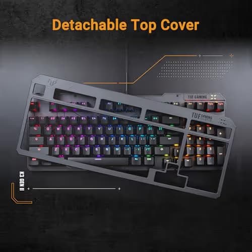 Asus TUF Gaming K3 Gen II RGB Wired ROG RX Red Optical Gaming Keyboard image