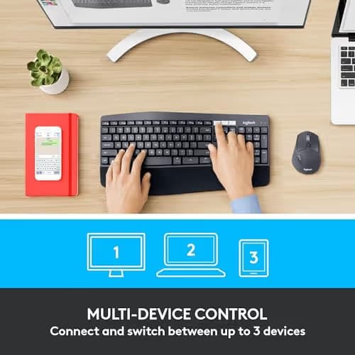 Logitech MK850 Performance Bluetooth/Wireless Ergonomic Keyboard With Optical Mouse image