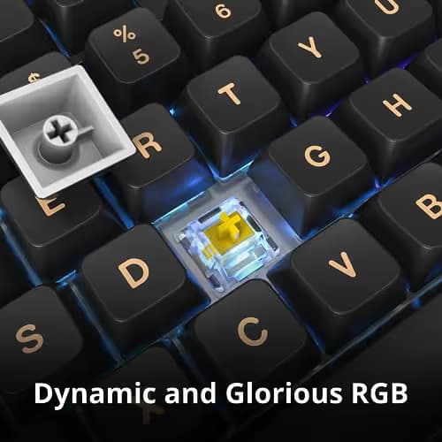 Montech MKey RGB Wired Gateron G Pro 2.0 Yellow Gaming Keyboard image