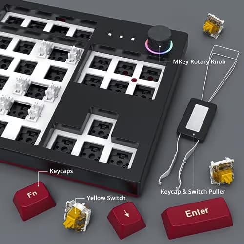 Montech MKey RGB Wired Gateron G Pro 2.0 Yellow Gaming Keyboard image