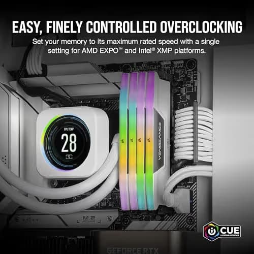 Corsair Vengeance RGB White DDR5-6000 CL30 32GB (2x16GB) image