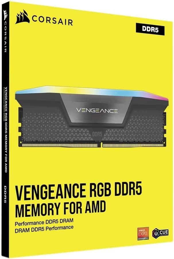 Corsair Vengeance RGB Black DDR5-6000 CL36 32GB (2x16GB) image