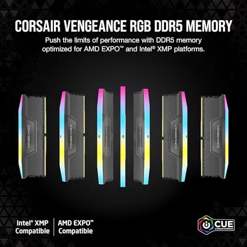 Corsair Vengeance RGB Black DDR5-6000 CL28 64GB (2x32GB) image