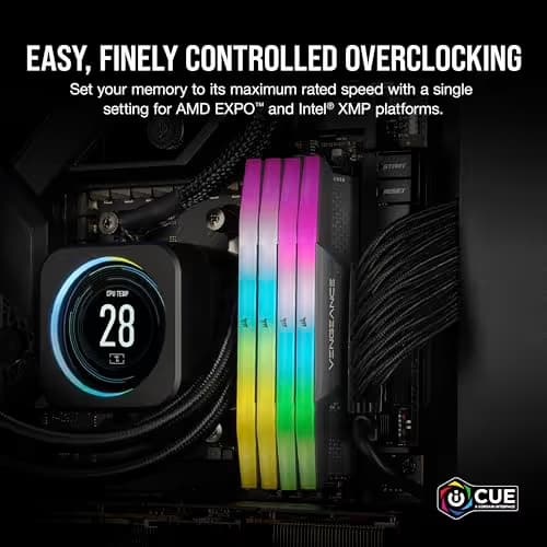 Corsair Vengeance RGB Black DDR5-6000 CL28 64GB (2x32GB) image