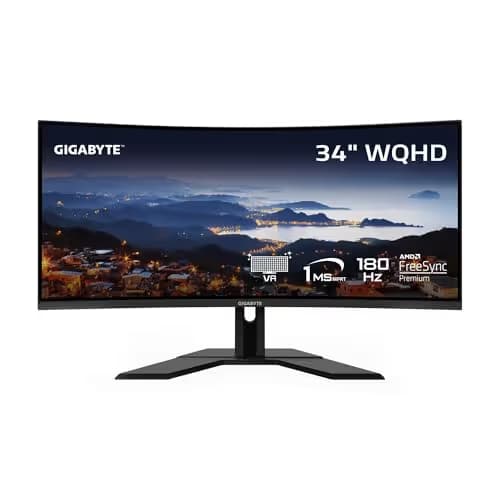 Gigabyte G34WQCP 34" 3440x1440 180Hz VA Curved Monitor image