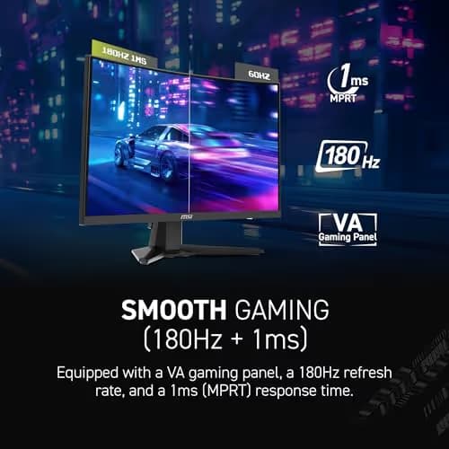 MSI MAG 242C 23.6" 1080p 180Hz VA Curved Monitor image