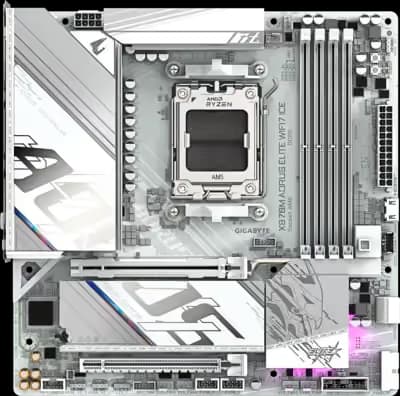 Gigabyte X870M AORUS ELITE WIFI7 ICE AM5 DDR5 Micro ATX image