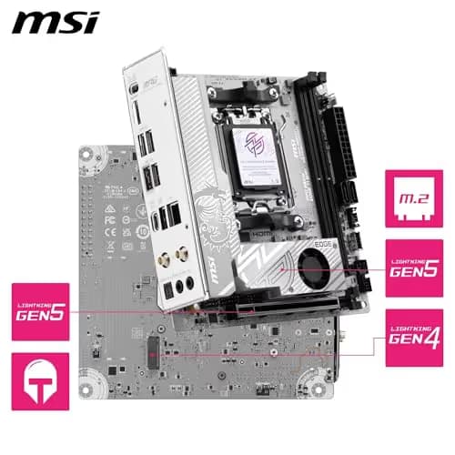 MSI B850 MPG B850I EDGE TI WIFI AM5 DDR5 Mini ITX image