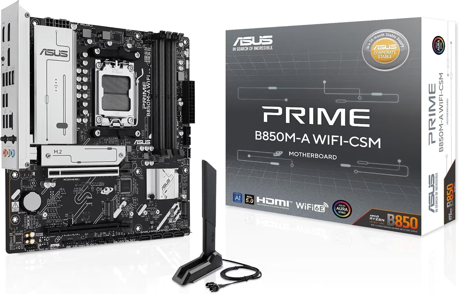ASUS PRIME B850M-A WIFI AM5 DDR5 Micro-ATX main image