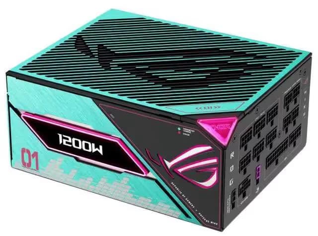 Asus ROG Thor P3 Hatsune Miku Edition Blue / Pink 1200W Fully Modular 80+ Platinum Certified image