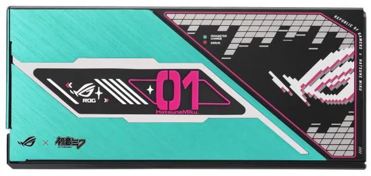 Asus ROG Thor P3 Hatsune Miku Edition Blue / Pink 1200W Fully Modular 80+ Platinum Certified image