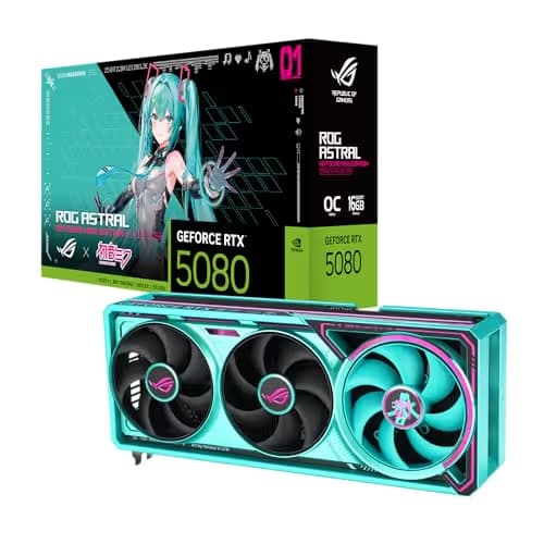 Asus ROG Astral OC HATSUNE MIKU EDITION GeForce RTX 5080 16GB GDDR7  image