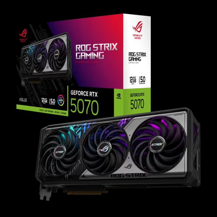 Asus ROG STRIX GeForce RTX 5070 12GB GDDR7 Black / Silver image