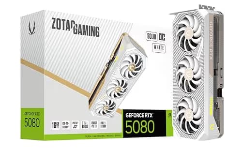 Zotac GAMING GeForce RTX 5080 SOLID OC White Edition 16GB GDDR7 image