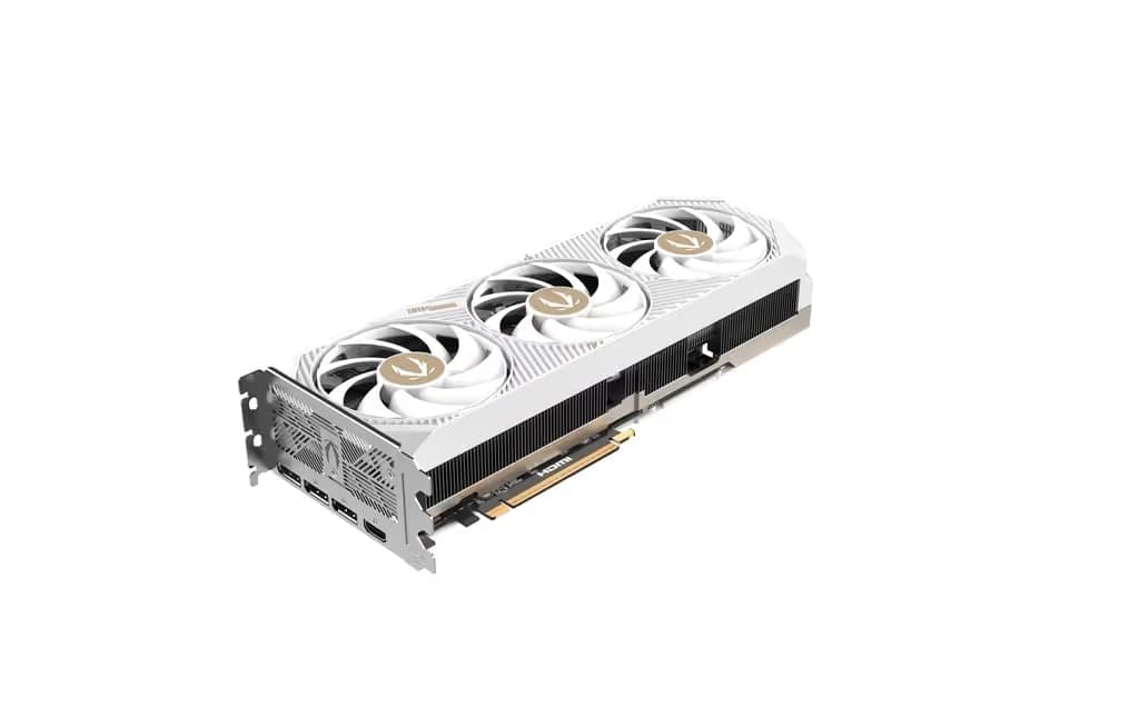 Zotac Solid Core OC GeForce RTX 5070 Ti 16GB GDDR7 White / Gold image