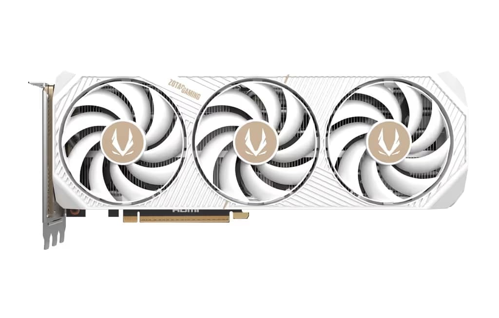 Zotac Solid Core OC GeForce RTX 5070 Ti 16GB GDDR7 White / Gold image