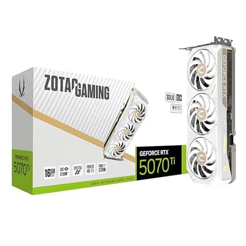 ZOTAC GAMING GeForce RTX 5070 Ti SOLID CORE OC White Edition 16GB GDDR7 image