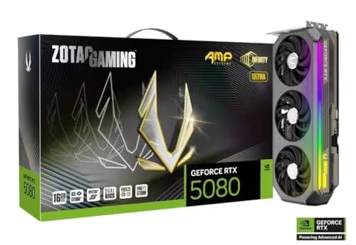 ZOTAC GAMING GeForce RTX 5080 AMP Extreme INFINITY ULTRA 16GB GDDR7 image