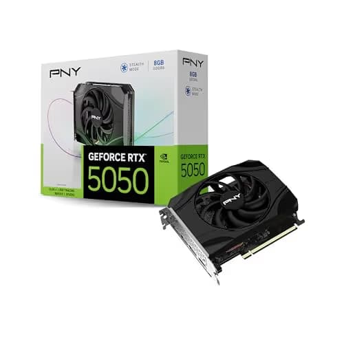PNY GeForce RTX 5050 8GB GDDR6 Black Single Fan image